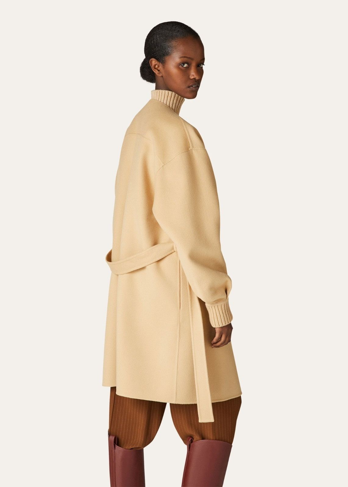 Loro Piana o1srvl11e1124 Cashmere Coat in Camel Size L / US 10 / IT 46 - 4 Thumbnail