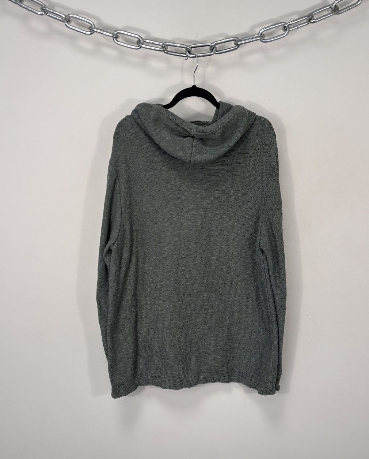Other Phil Petter Men’s Sage Green Wool Blend Knit Hoodie Size US L / EU 52-54 / 3 - 10 Thumbnail