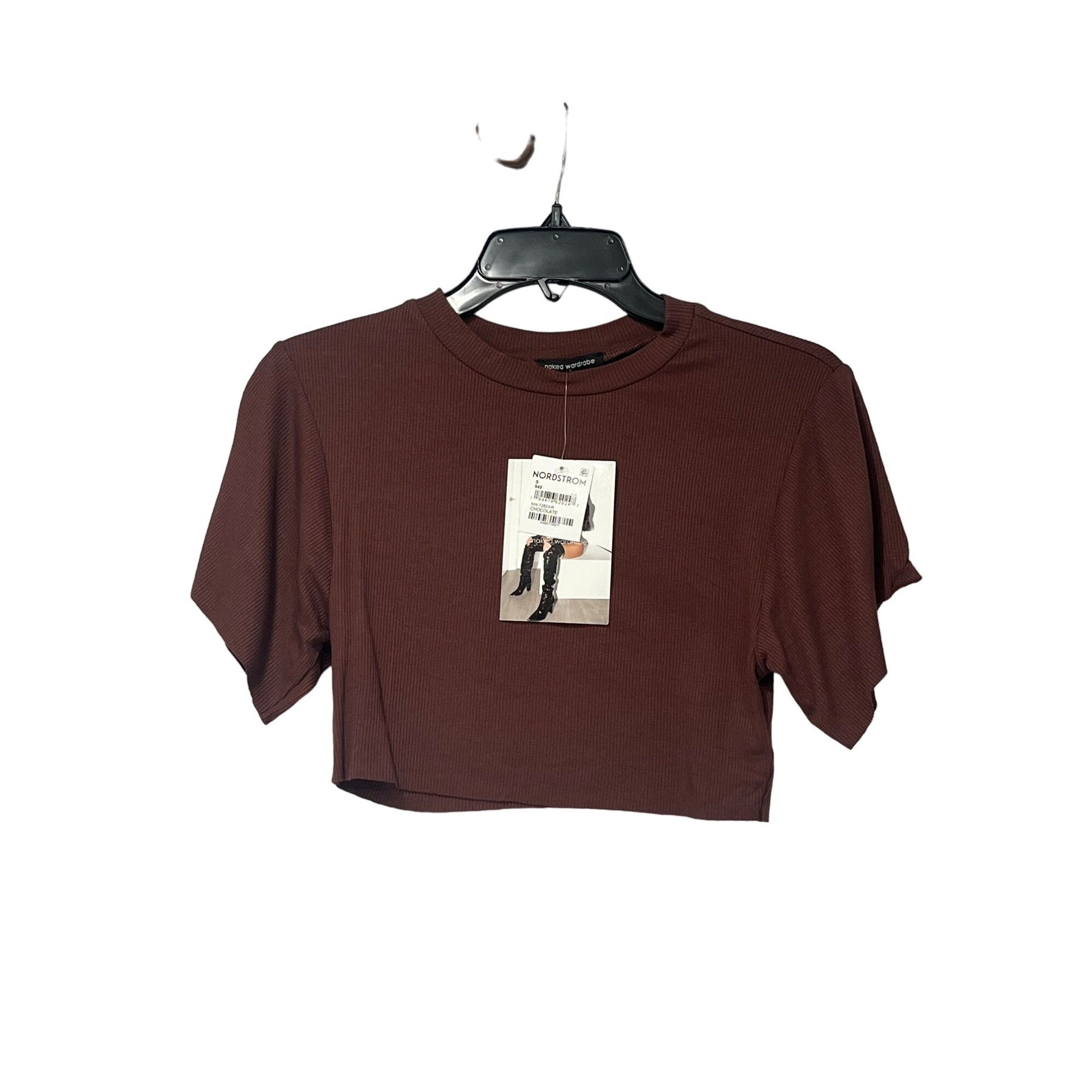 Other Naked Wardrobe Crop T-shirt In Chocolate, Sz. S Size S / US 4 / IT 40 - 9 Thumbnail