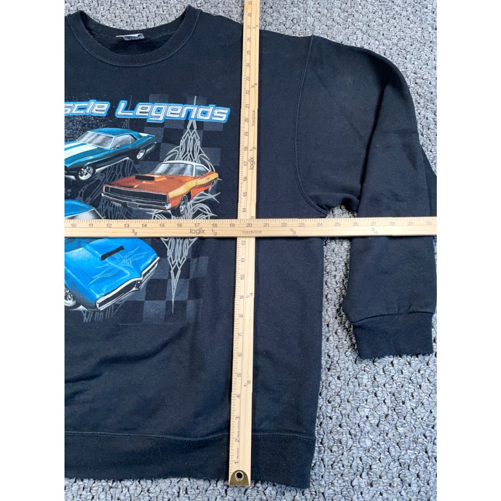 Jerzees Jerzees Sweatshirt Adult XL Black Car Print Graphic 90s Retro Mens Size US XL / EU 56 / 4 - 7 Thumbnail