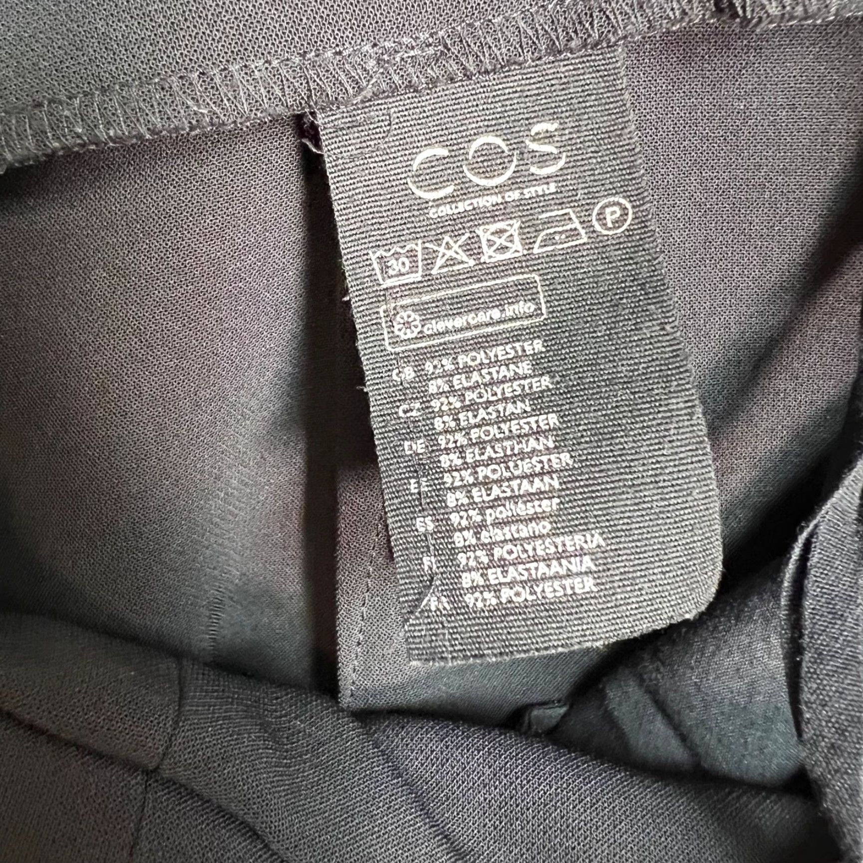 Cos COS Womens Wide-Leg Trousers Pants High-Waisted Black 40 EUR Pockets Inseam 24 in Size 27" / US 4 / IT 40 - 4 Thumbnail