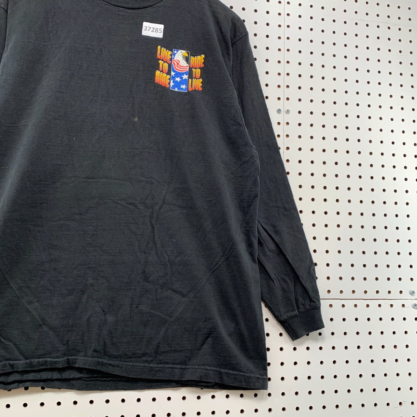 Vintage VINTAGE Live To Ride Motorcycle Shirt Mens Large Black American Heritage USA Size US L / EU 52-54 / 3 - 7 Thumbnail
