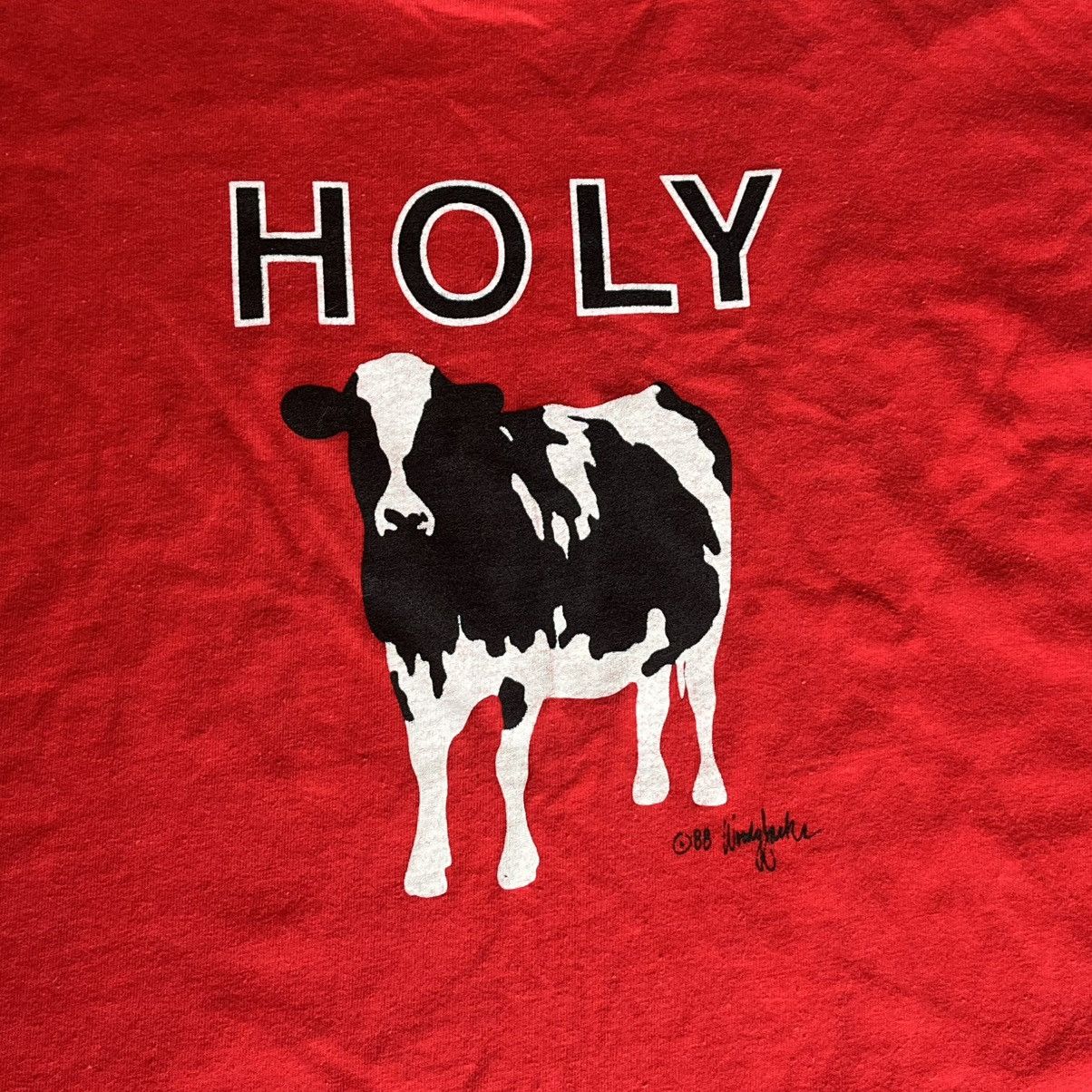 Vintage Vintage 1988 Woody Jackson Holy Cow Ben and Jerry’s Logo Tee Size US XXL / EU 58 / 5 - 3 Thumbnail
