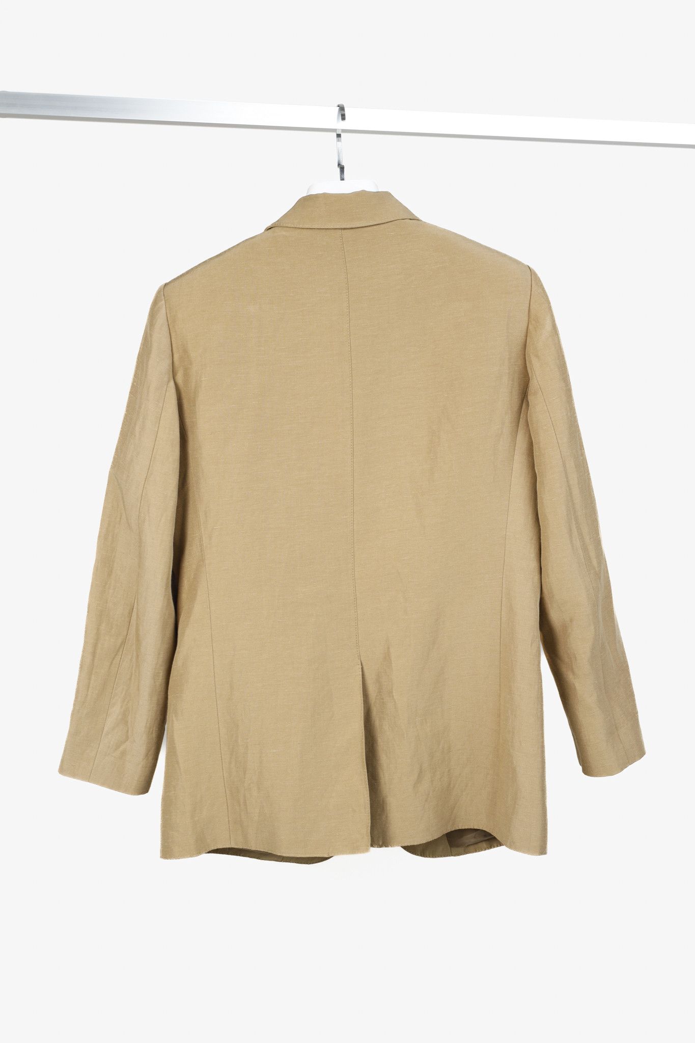 SMYTHE Smythe Surplus Khaki Linen-Blend Cargo Blazer Size XS / US 0-2 / IT 36-38 - 2 Thumbnail