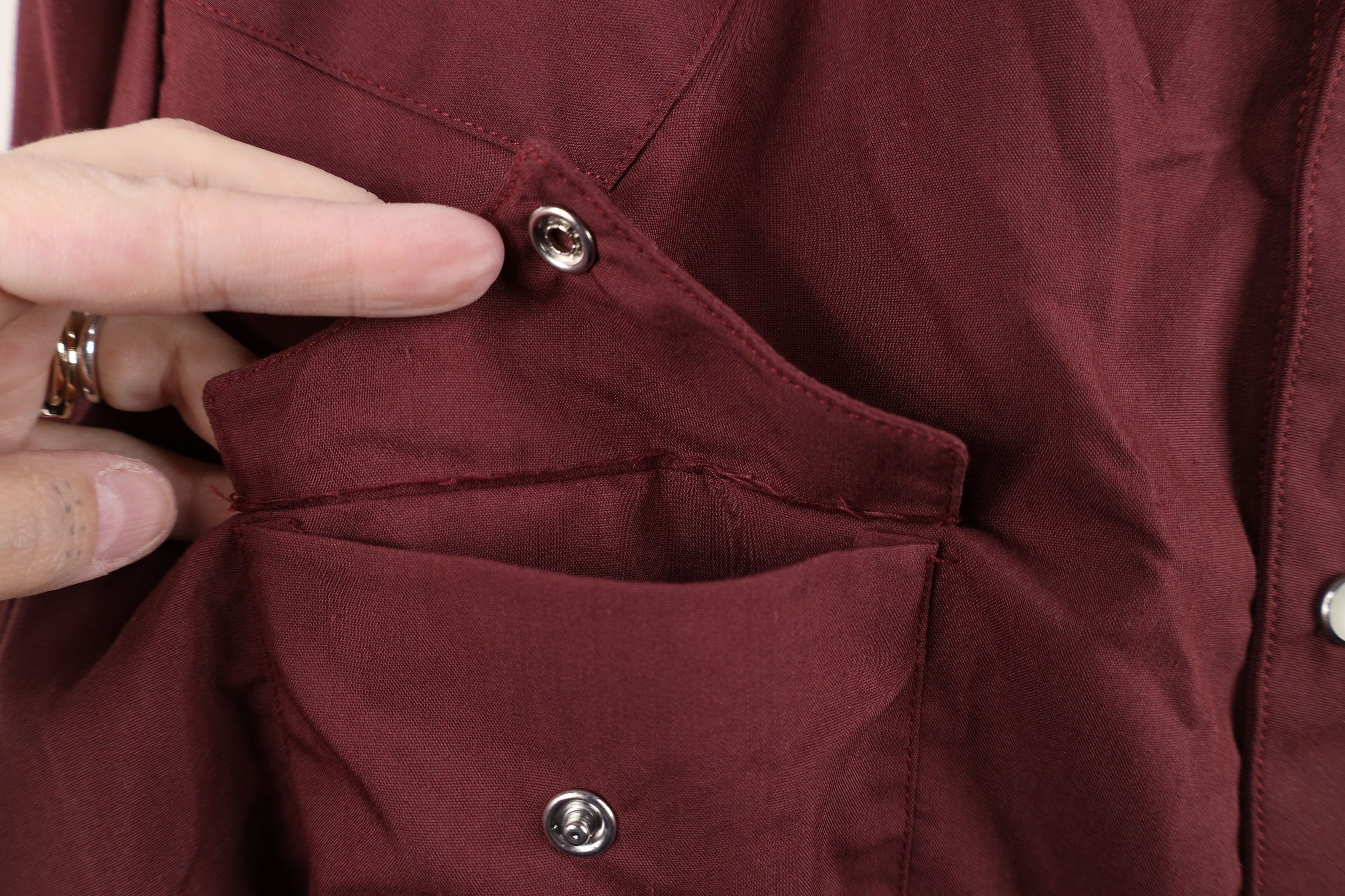 Vintage Vintage 90s Rockabilly Western Cowboy Snap Button Shirt Red Size US XXL / EU 58 / 5 - 5 Thumbnail