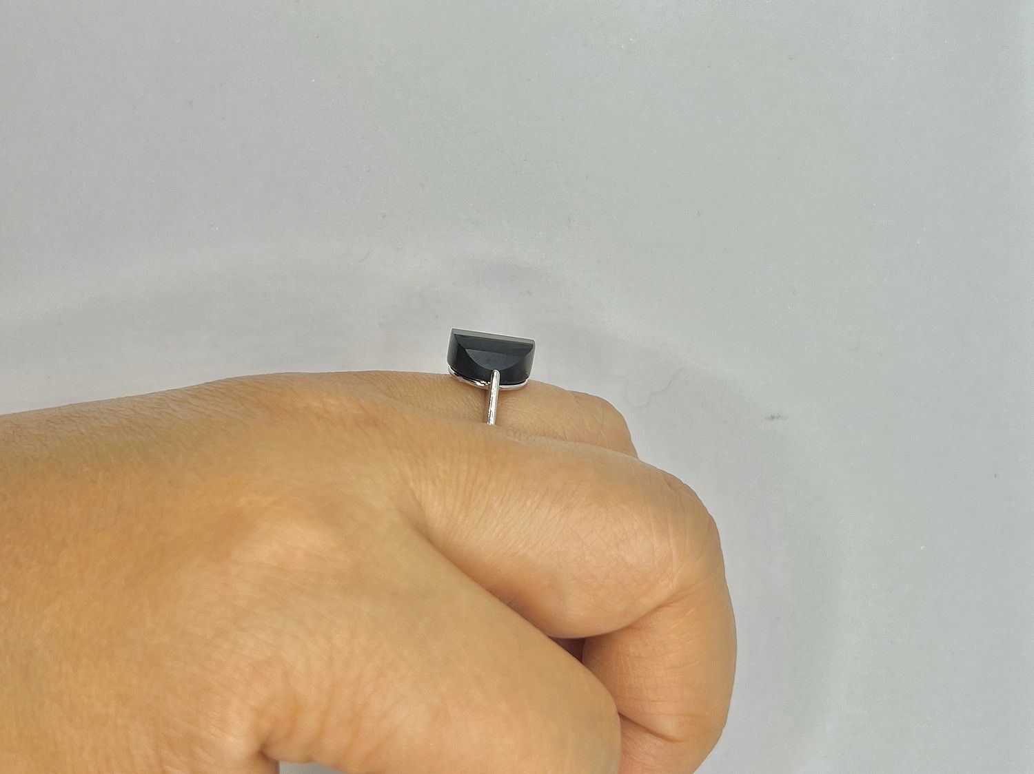 Jewelry Black Agate Silver Ring - Size 8.5 Size ONE SIZE - 6 Thumbnail
