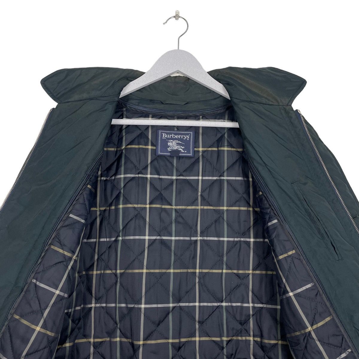 Burberry Prorsum × Vintage 💥BURBERRYS NOVA CHECK DARK GREEN PARKA Size US L / EU 52-54 / 3 - 11 Thumbnail