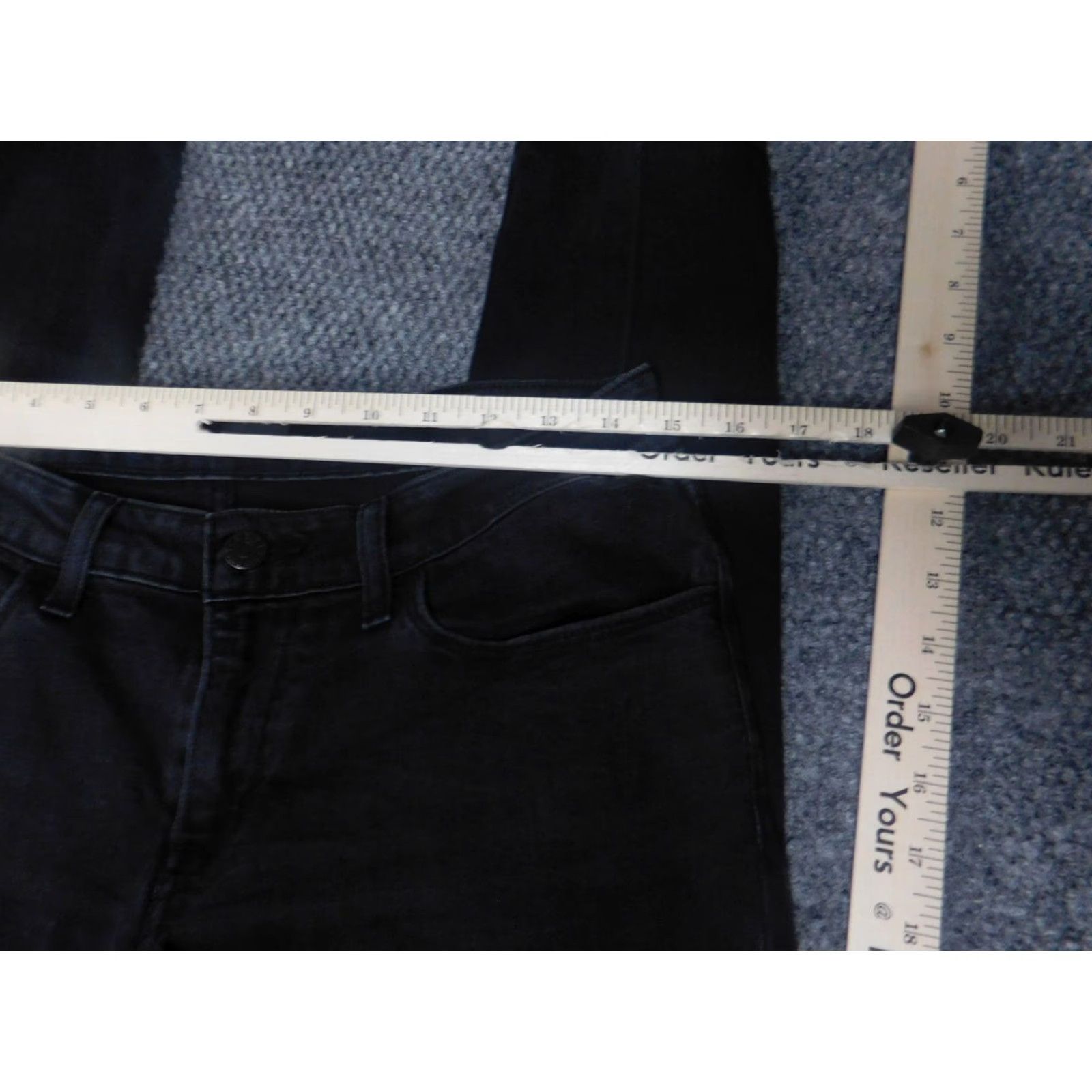 Levi's Levi's Jeans Womens 30x31 Black Straight Denim Regular 30 Inseam 31 Mid Rise Stretch Zipper Cotton Blend Denim Size 30" / US 8 / IT 44 - 3 Thumbnail