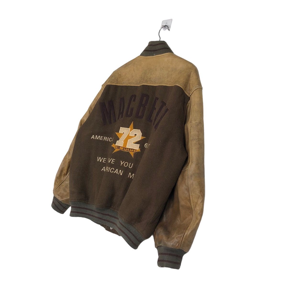 Japanese Brand 🔥Vintage Varsity Jacket Jumper Stadium Leather Macbeth Size US M / EU 48-50 / 2 - 10 Thumbnail