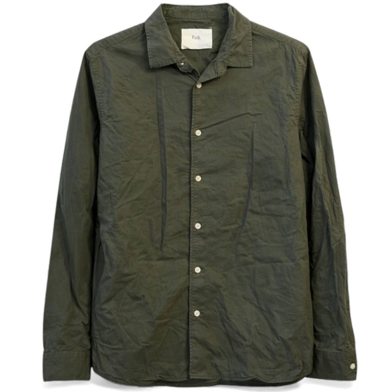 Folk FOLK KHAKI COTTON CLASSIC CASUAL BUTTON SHIRT SIZE 4 M MENS Size US M / EU 48-50 / 2 - 1 Thumbnail