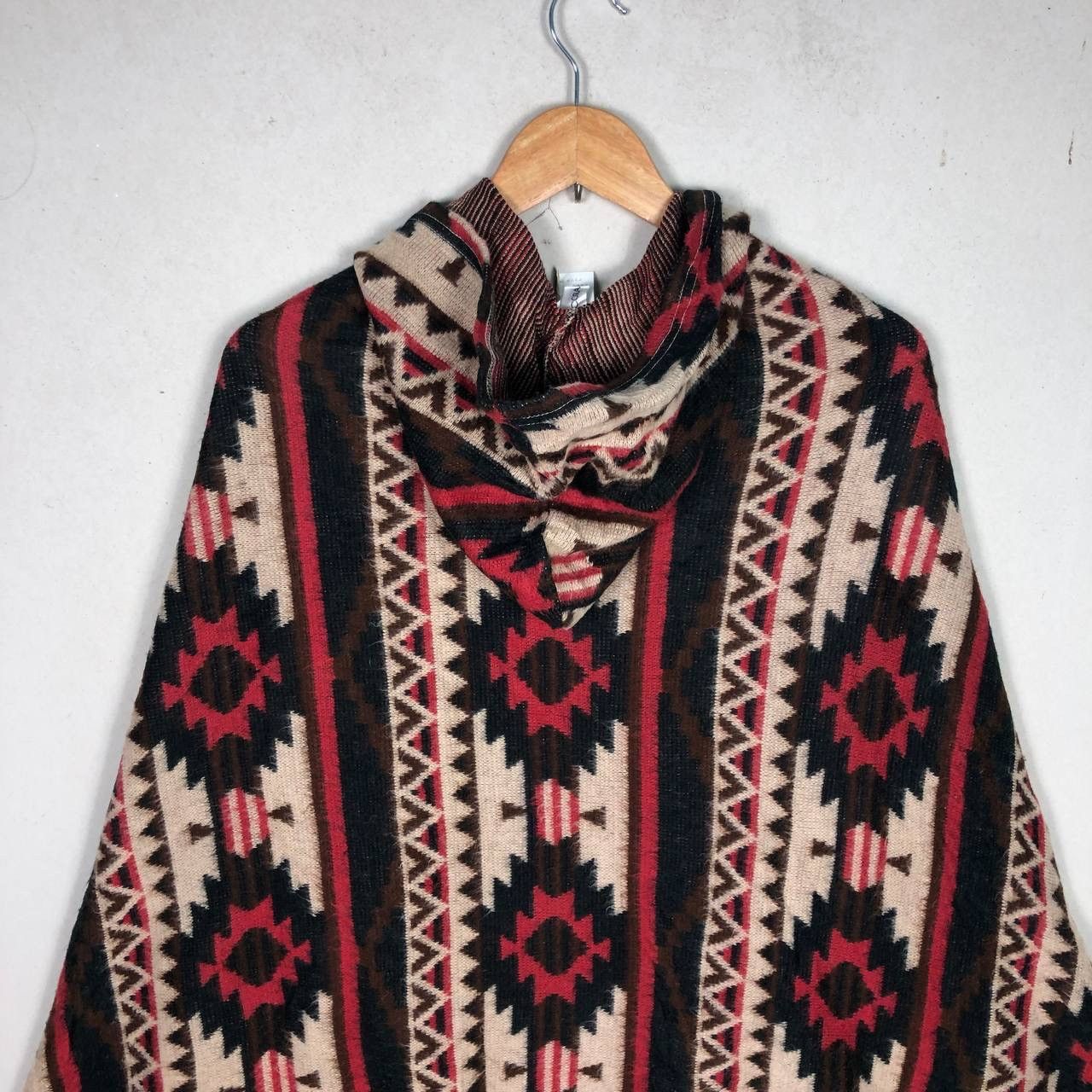 Cloak × Native Vintage 90s Native Navajo Wool Poncho Capes Cloak Size US M / EU 48-50 / 2 - 4 Thumbnail