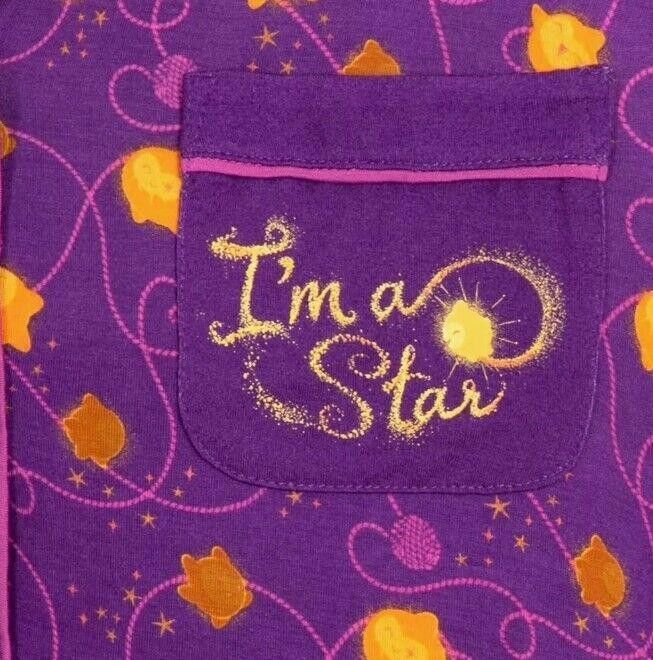 Disney Cute Purple Pajama Set - I'm a Star Print Size ONE SIZE - 3 Thumbnail