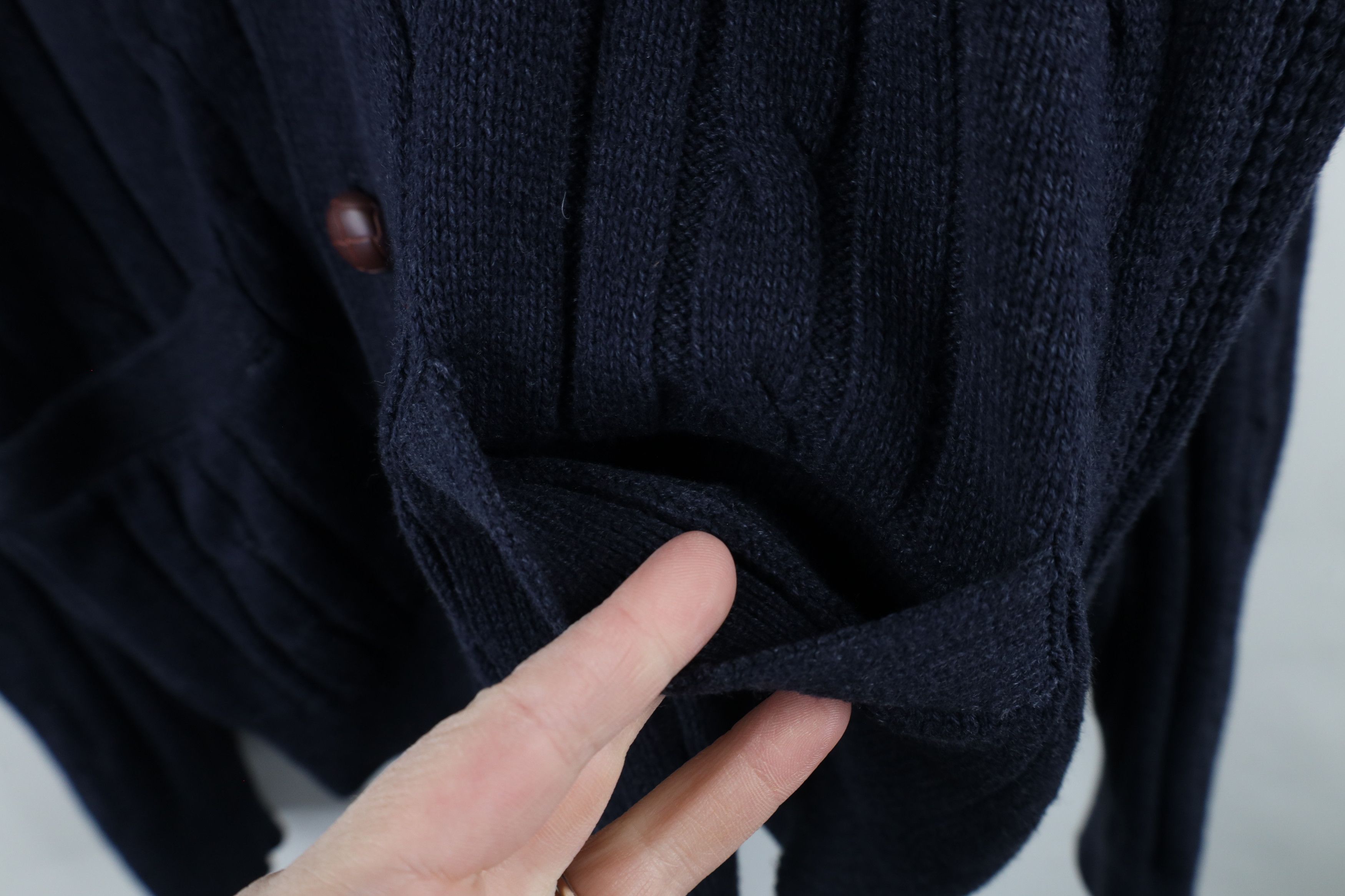 Vintage Vintage 90s Streetwear Chunky Cable Knit Cardigan Sweater Size US L / EU 52-54 / 3 - 9 Thumbnail