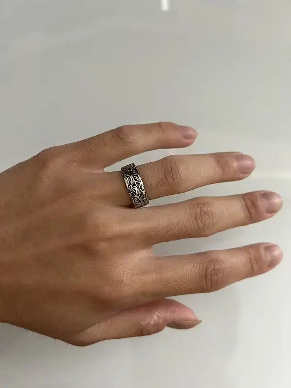 Japanese Brand Y2K Sterling Silver Eye Ring Size ONE SIZE - 2 Thumbnail