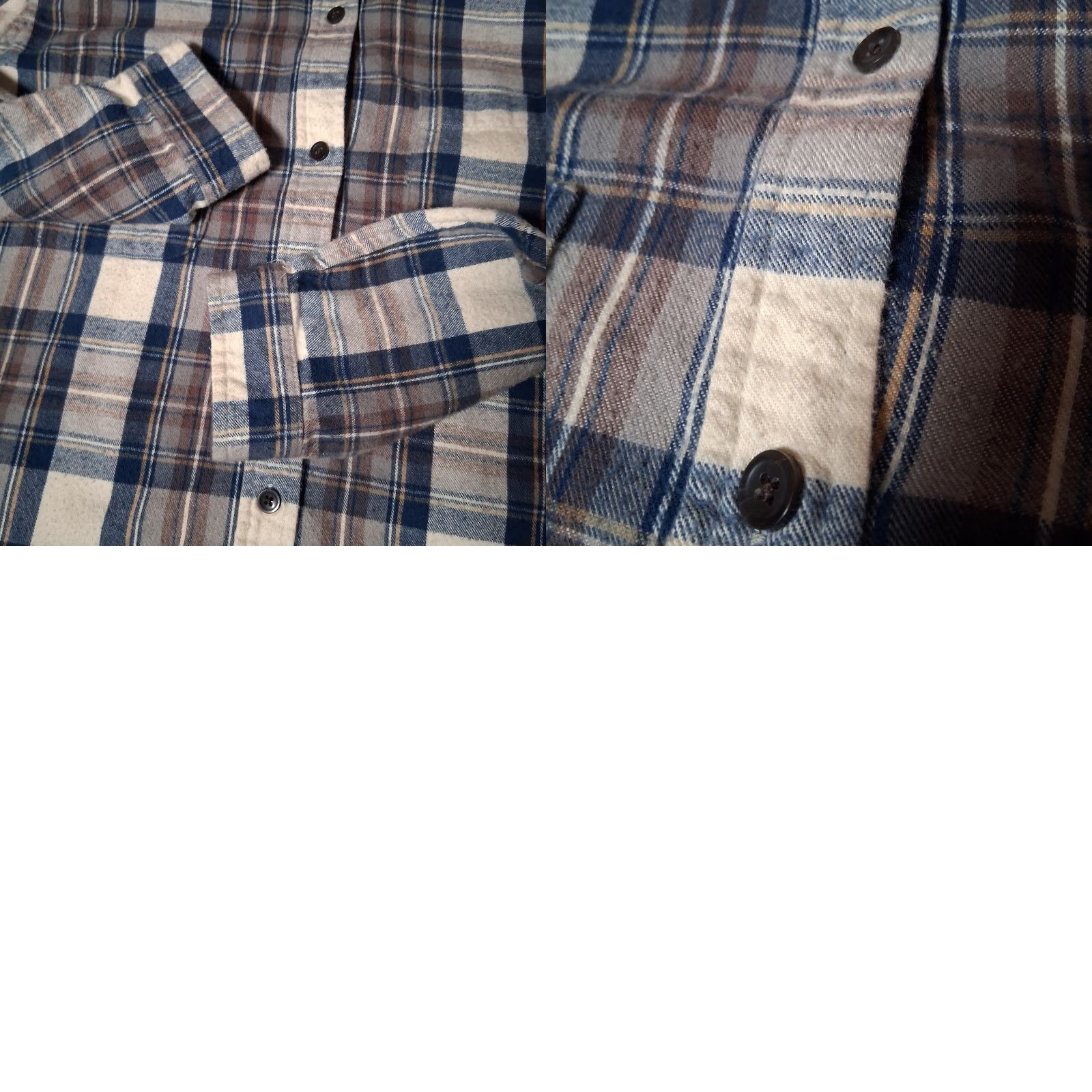 Vintage L.L. Bean Flannel Shirt Men XL Blue Tan Scotch Plaid Tartan Classic 508276 Size US XL / EU 56 / 4 - 9 Thumbnail