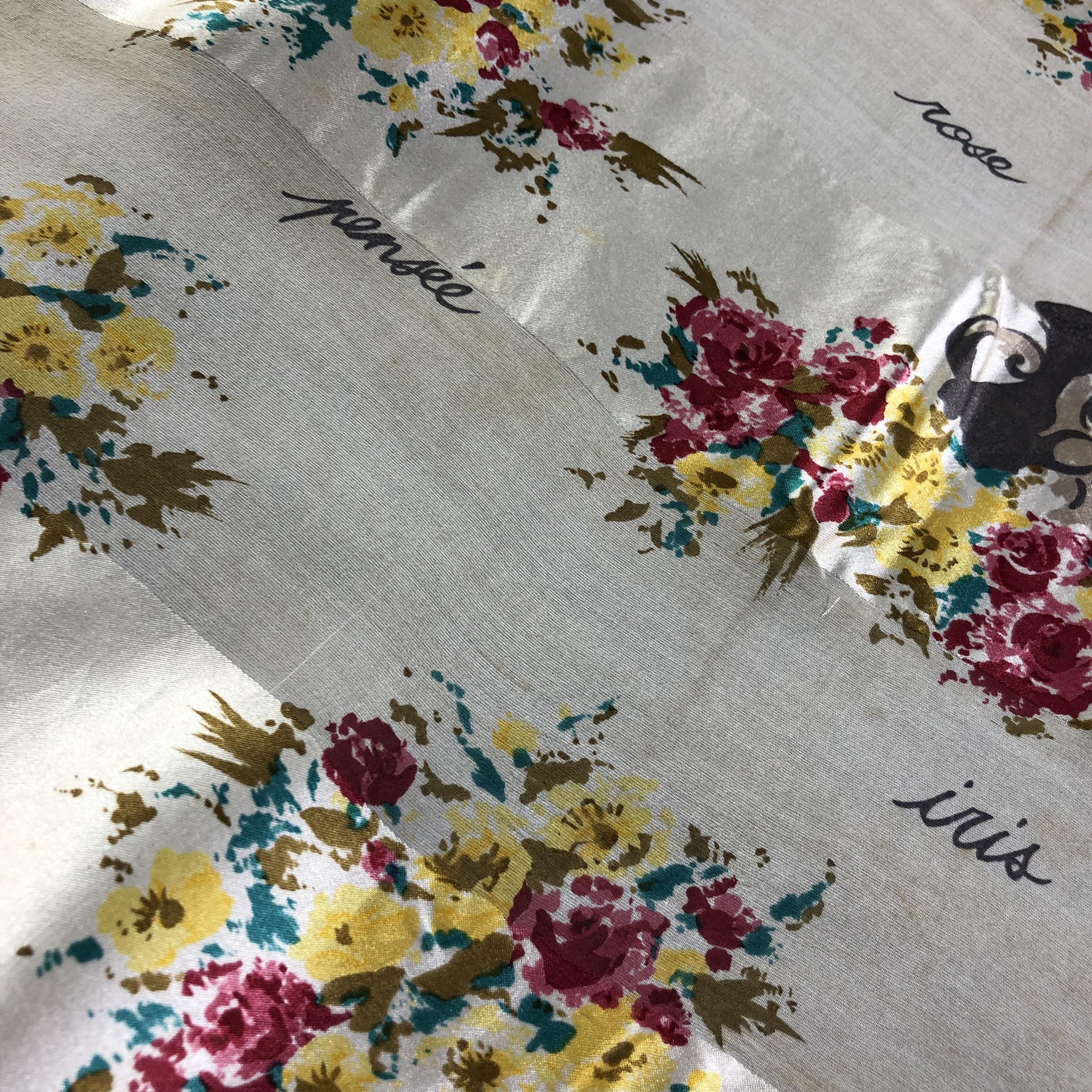 Pierre Balmain Pierre Balmain Floral Slit Thread Silk Scarf M453 Size ONE SIZE - 7 Thumbnail