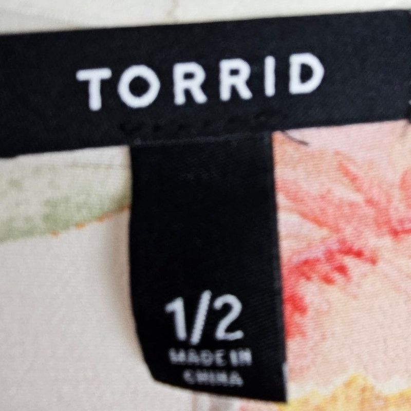 Torrid Torrid Womens Floral Chiffon Kimono Plus Size 1/2X Open Size XXL / US 16-18 / IT 52-54 - 7 Thumbnail