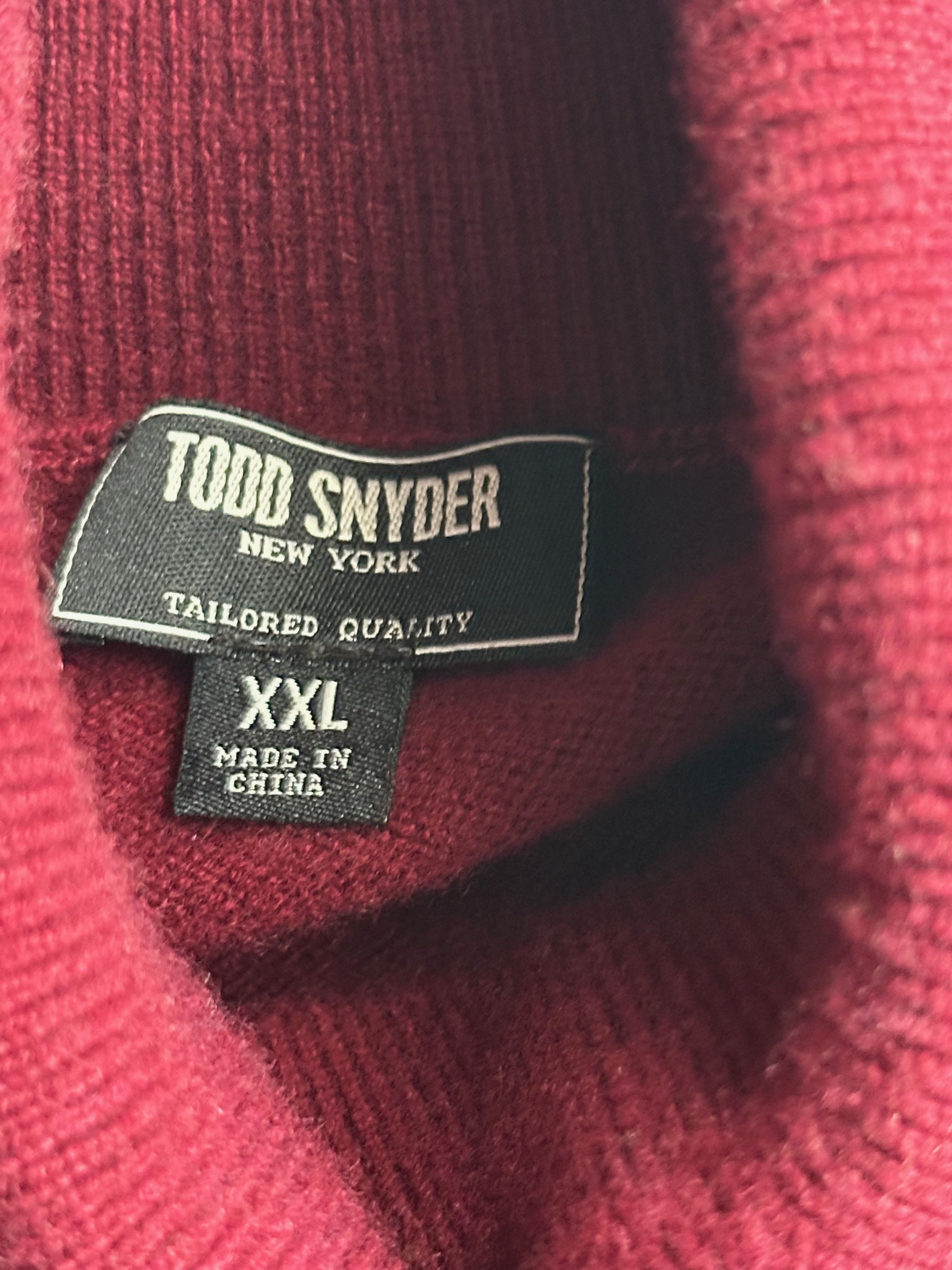 Todd Snyder Todd Snyder Cashmere Turtleneck - Burgundy - XXL Size US XXL / EU 58 / 5 - 3 Thumbnail