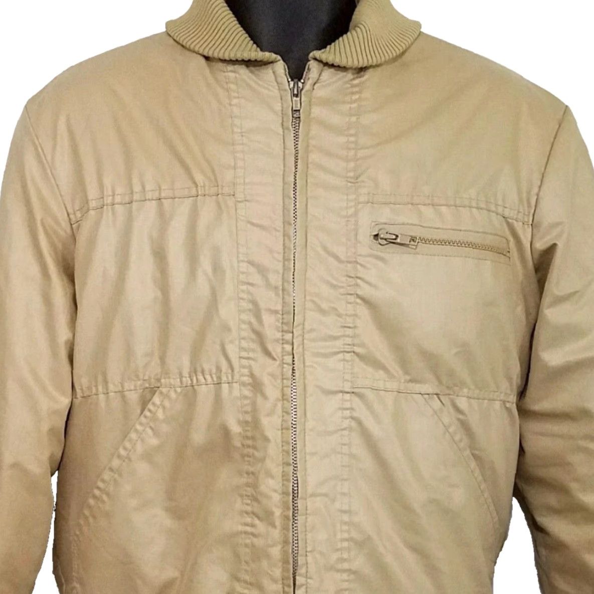 Vintage VINTAGE Vanderbilt Bomber Jacket Mens Size Small Beige 70s Quilted Lining Flight/Bomber Size US S / EU 44-46 / 1 - 2 Thumbnail