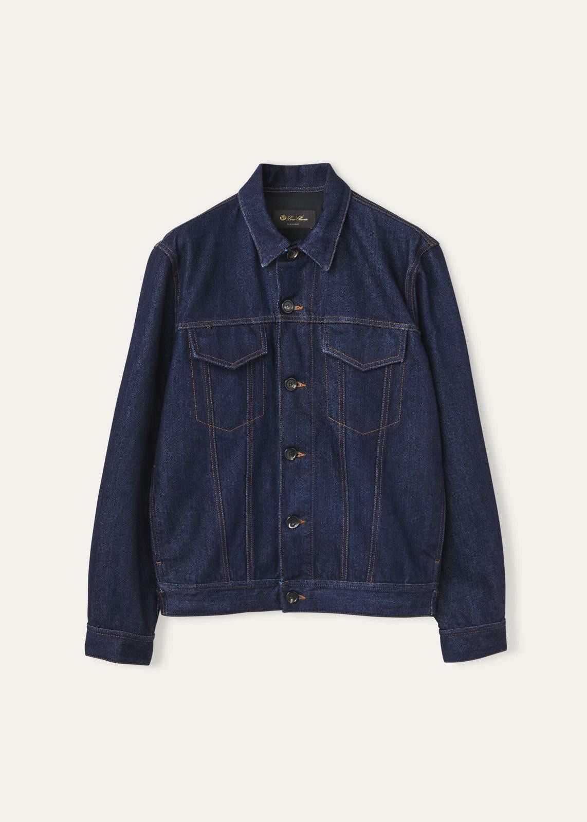 Loro Piana o1srvl11e0125 FAN7471 Tulus Denim Jacket in Navy Blue Size XS / US 0-2 / IT 36-38 - 1 Thumbnail