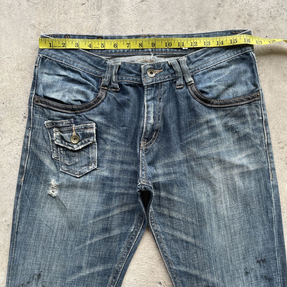 If Six Was Nine Vintage Semantic Design Flare Faded Bootcut Jeans Pants W33 Size US 33 - 6 Thumbnail