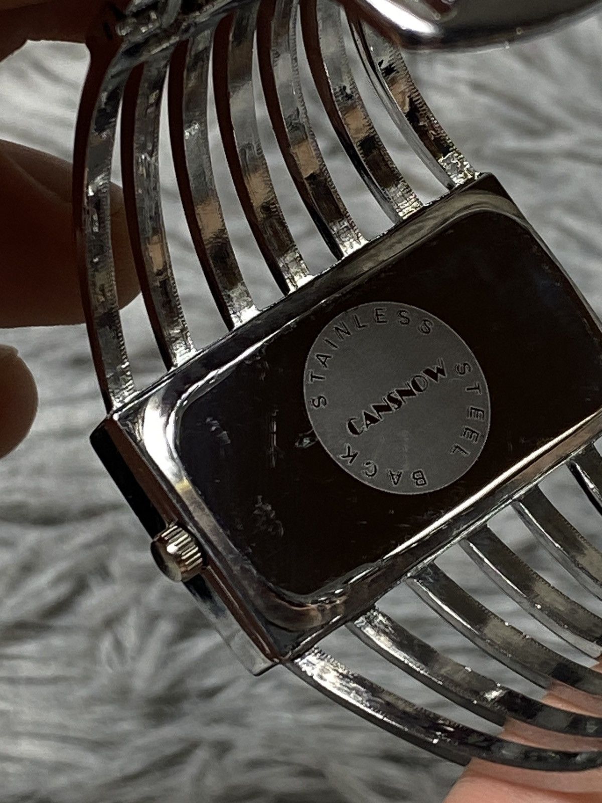 Jewelry Futuristic Silver Bracelet Watch - Japanese Brand Size ONE SIZE - 9 Thumbnail