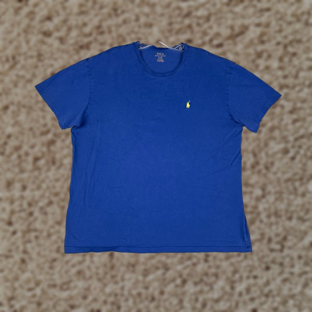Ralph Lauren Polo Ralph Lauren Shirt Adult Large Blue 100% Cotton Short Sleeve Crew Neck Mens Size US L / EU 52-54 / 3 - 1 Thumbnail