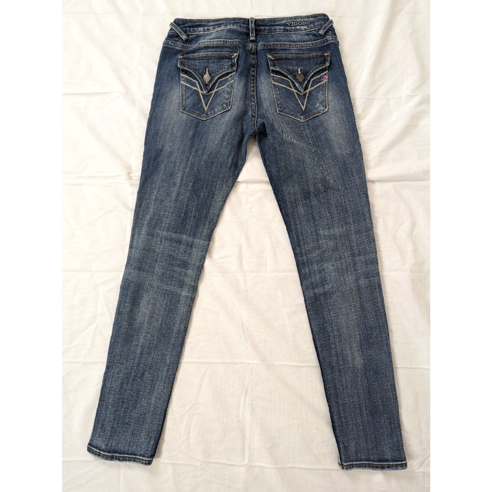 Vintage VIGOSS The New York Skinny Jeans Women's 5/6 30x30 Stretch Denim M6W Size 27" / US 4 / IT 40 - 2 Thumbnail
