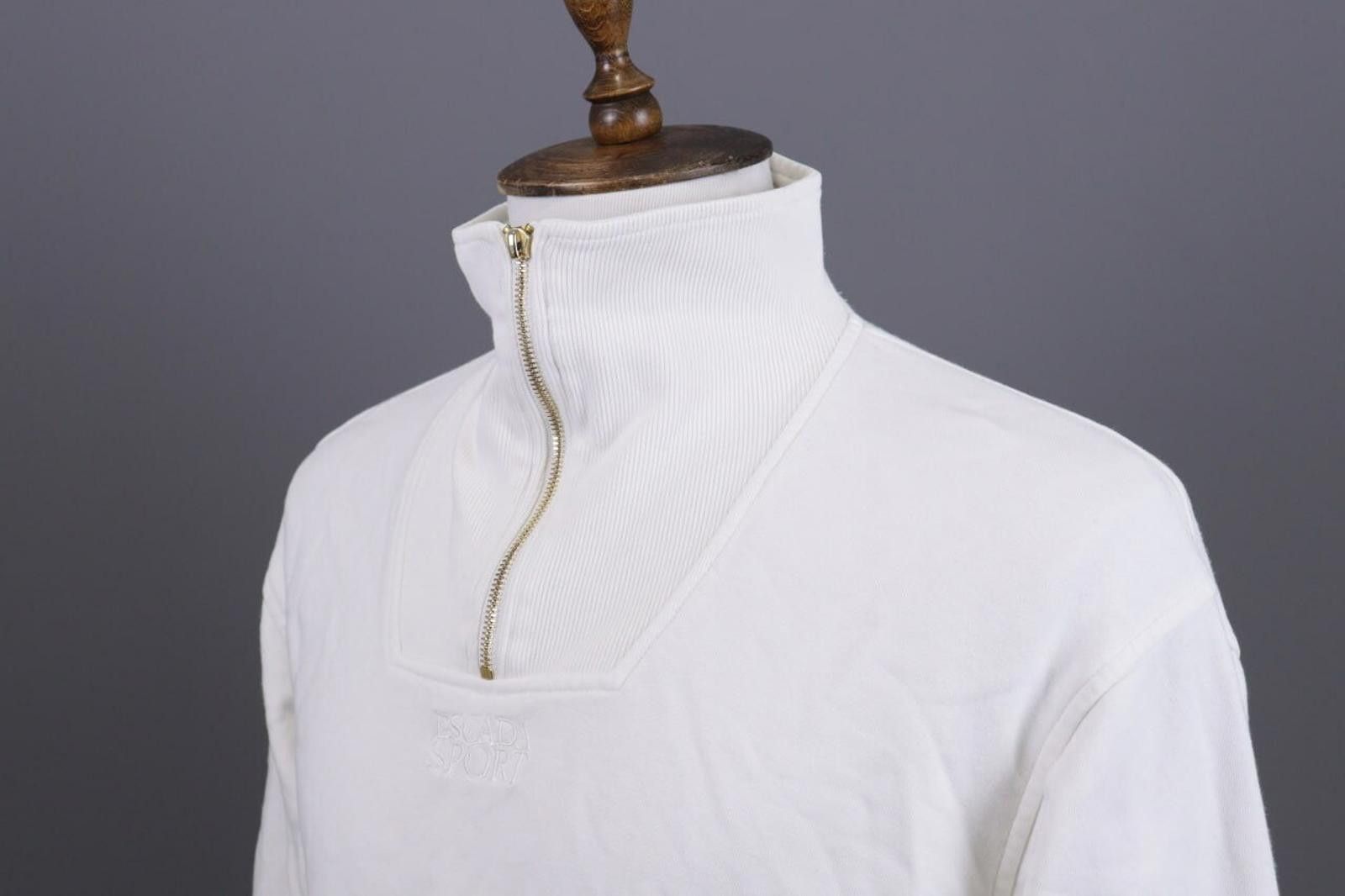 Escada Sport Esacada Sport White Knit High Neck 1/4 Zip Sweater Size M Size US M / EU 48-50 / 2 - 10 Thumbnail
