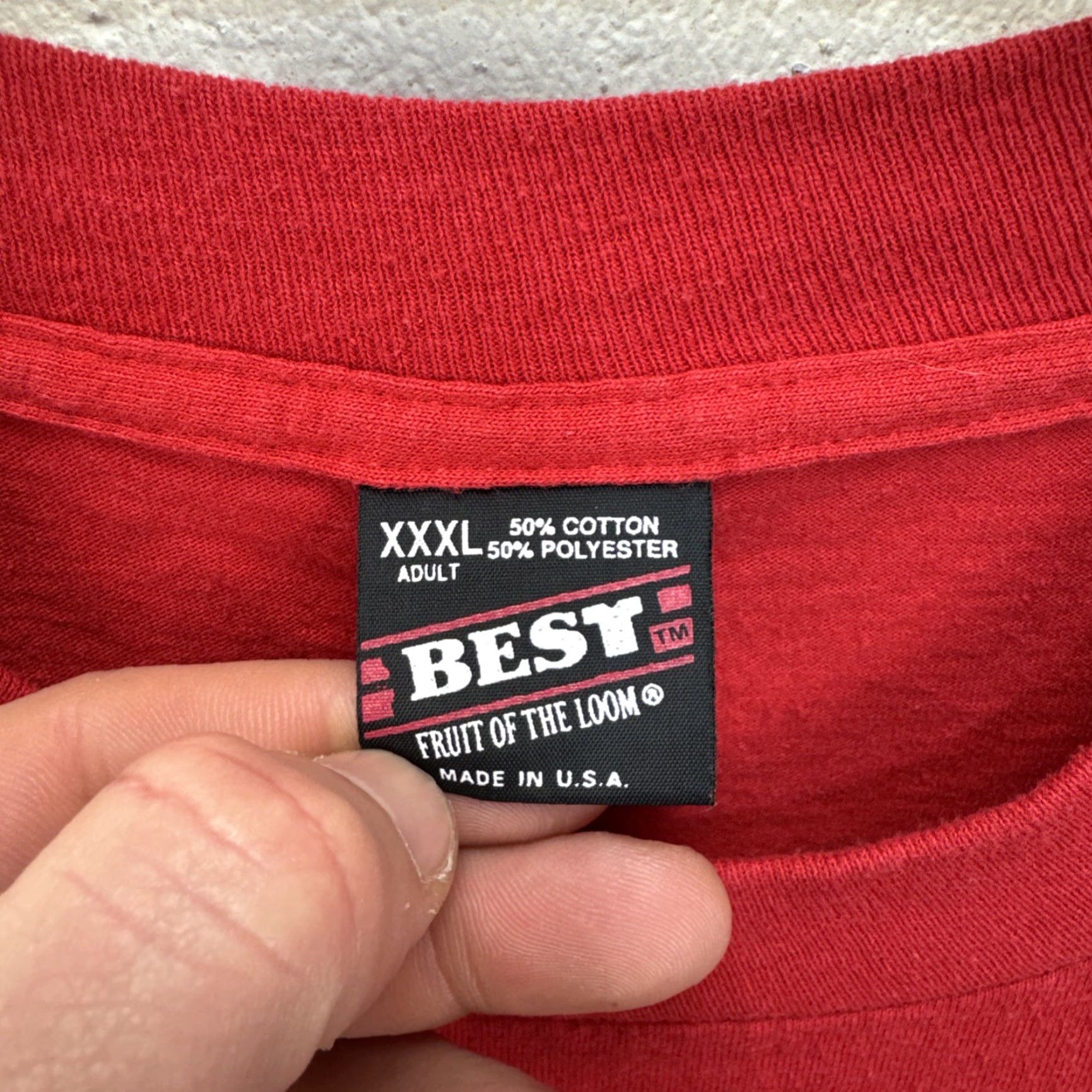 Fruit Of The Loom VINTAGE Fruit of the Loom T-Shirt Polish Poland City Festival 90s Polish & Proud Red 3XL Mens Shirt Size US XXL / EU 58 / 5 - 3 Thumbnail