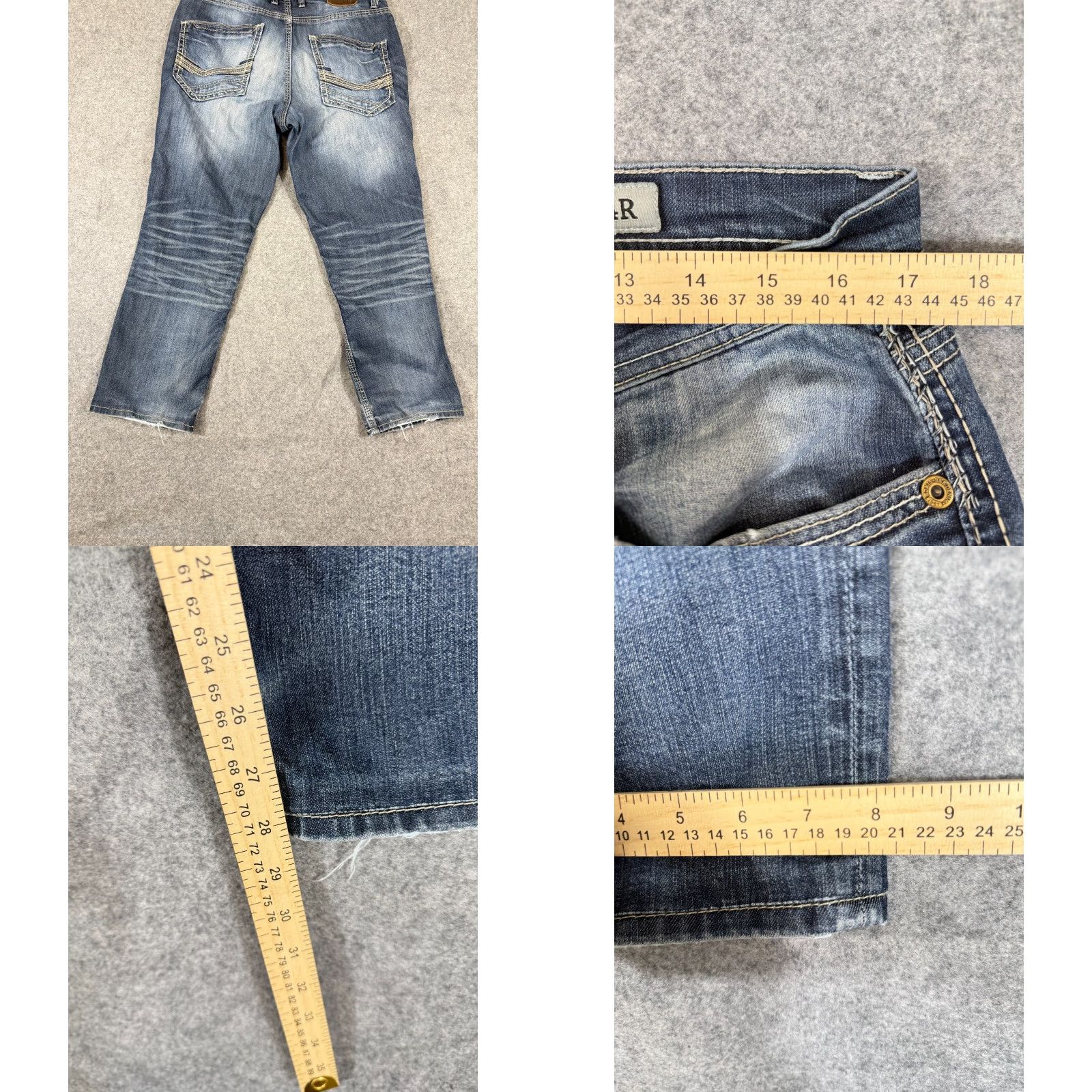 Vintage BKE Buckle Ryan Jeans Mens 34R Blue Denim Straight Leg Mid Wash Preppy Logo Pockets Size US 34 / EU 50 - 9 Thumbnail