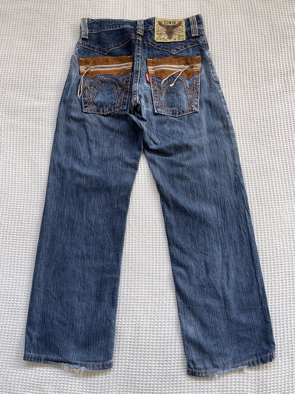 Edwin Last Drop🔥Rare🔥EDWIN Exclusive Vintage Wide Leg Jeans Size US 30 / EU 46 - 1 Thumbnail