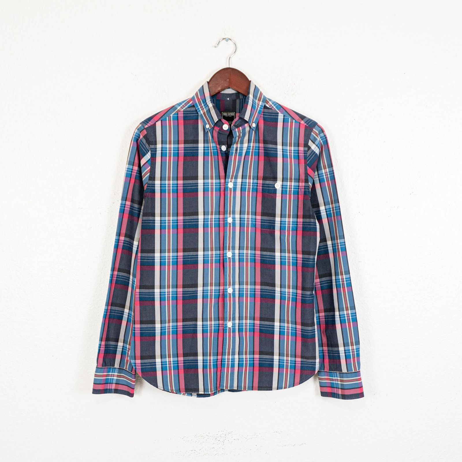 Todd Snyder Todd Snyder Men's Button Down Shirt Plaid Blue Multi XS Size US XS / EU 42 / 0 - 1 Thumbnail