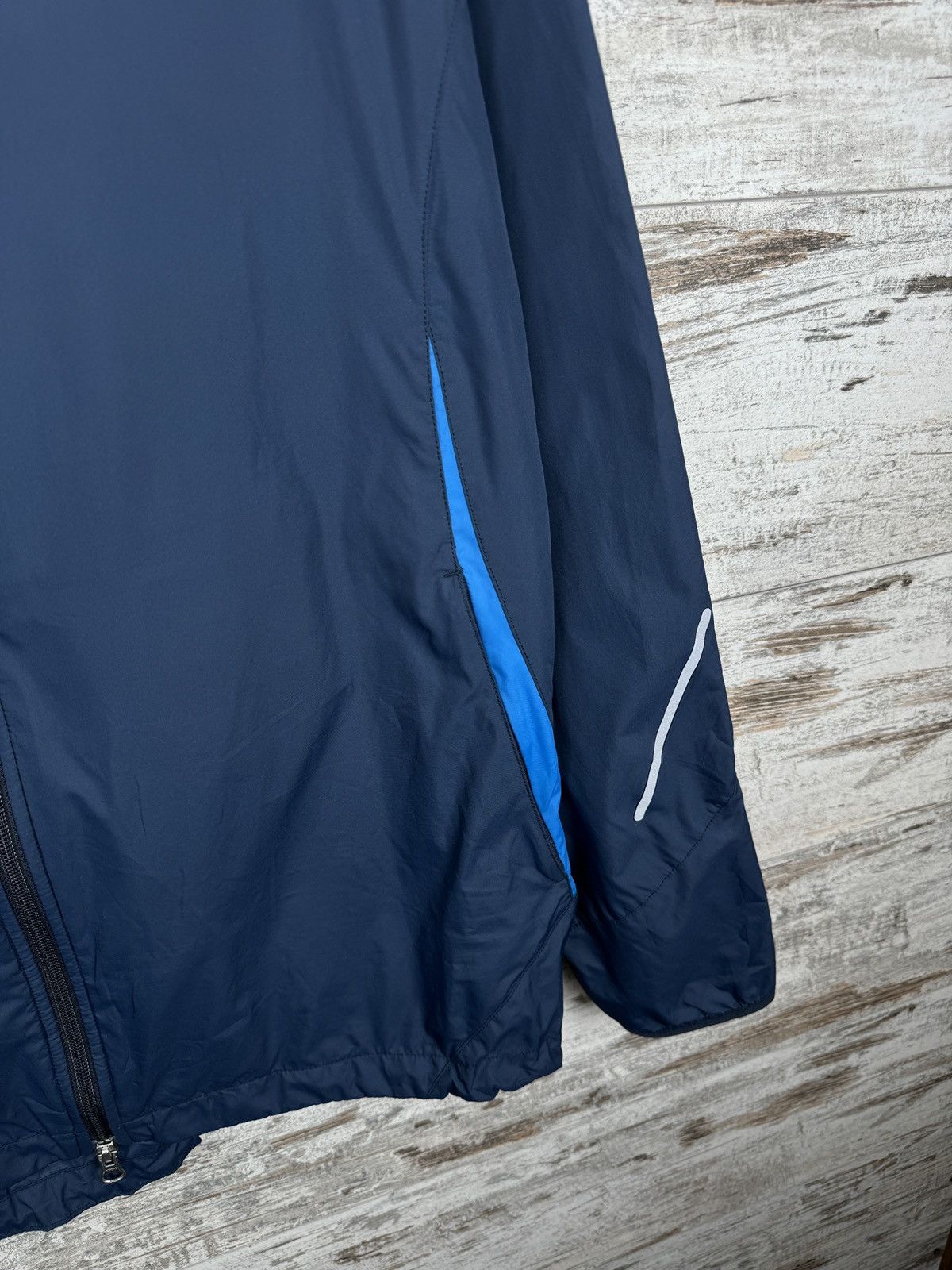 Nike × Vintage Mens Vintage Nike navy track jacket swoosh drill Olympic y2k Size US L / EU 52-54 / 3 - 3 Thumbnail