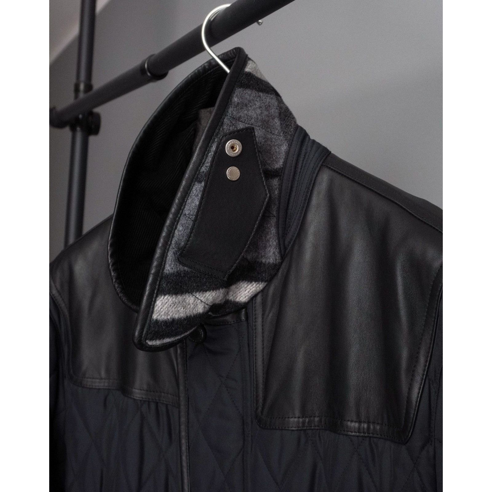 Burberry Burberry quilted cord collar black lamb leather jacket Size US L / EU 52-54 / 3 - 13 Thumbnail