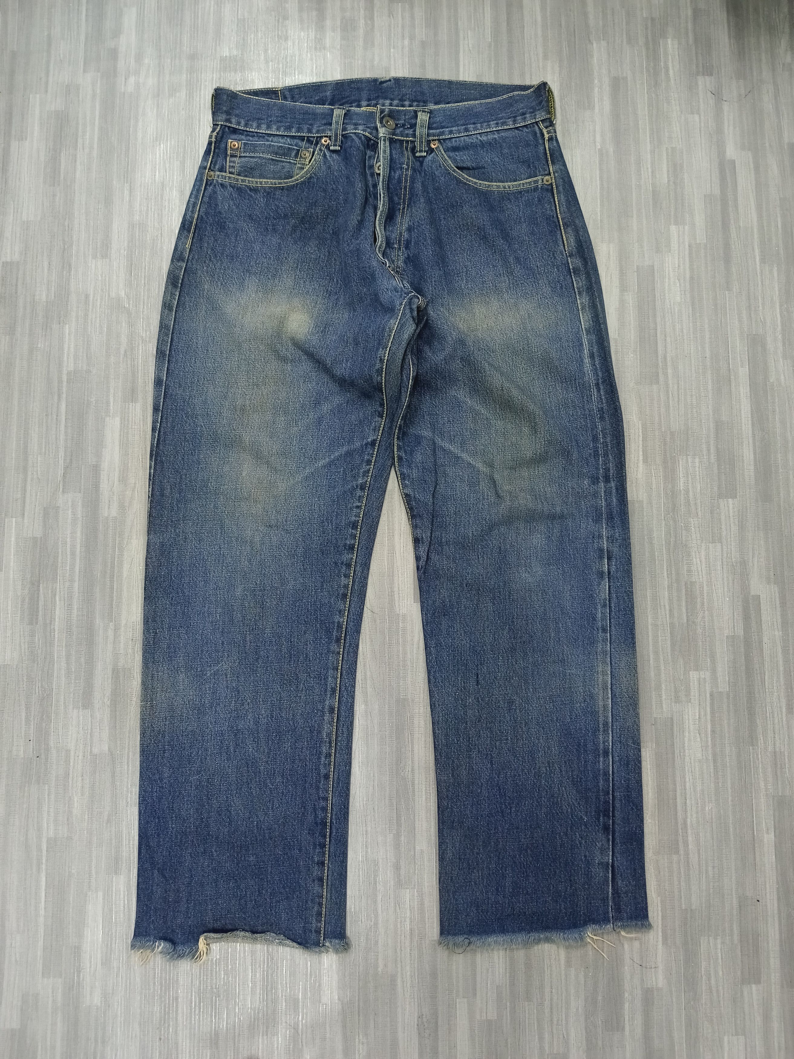 Vintage DISTRESSED 90s VINTAGE BONMARLEN SELVEDGE DENIM PANTS Size US 31 - 2 Thumbnail
