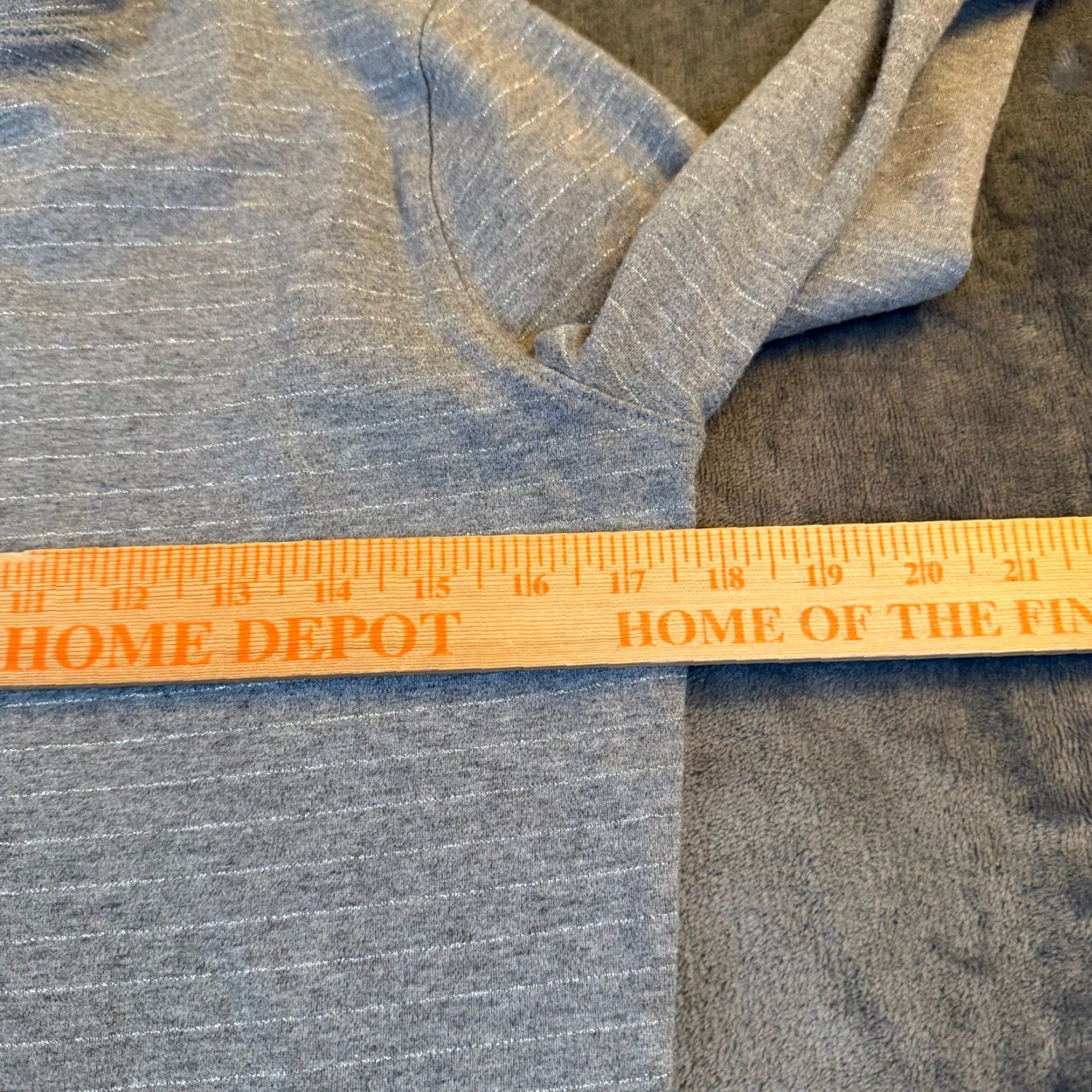 Liz Claiborne Liz Claiborne Shirt Women M Gray Striped Turtleneck Long Sleeve Glitter Knit Pullover Casual Basic All Seasons Size M / US 6-8 / IT 42-44 - 6 Thumbnail