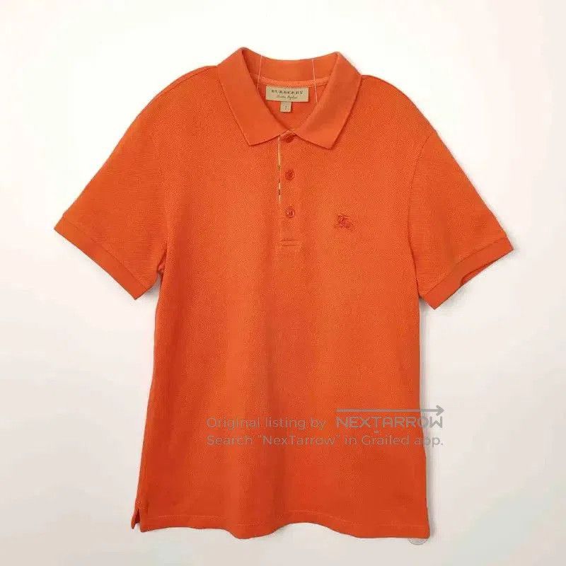 Burberry Burberry Orange Cotton Men's Polo Shirt. Size US S / EU 44-46 / 1 - 1 Thumbnail