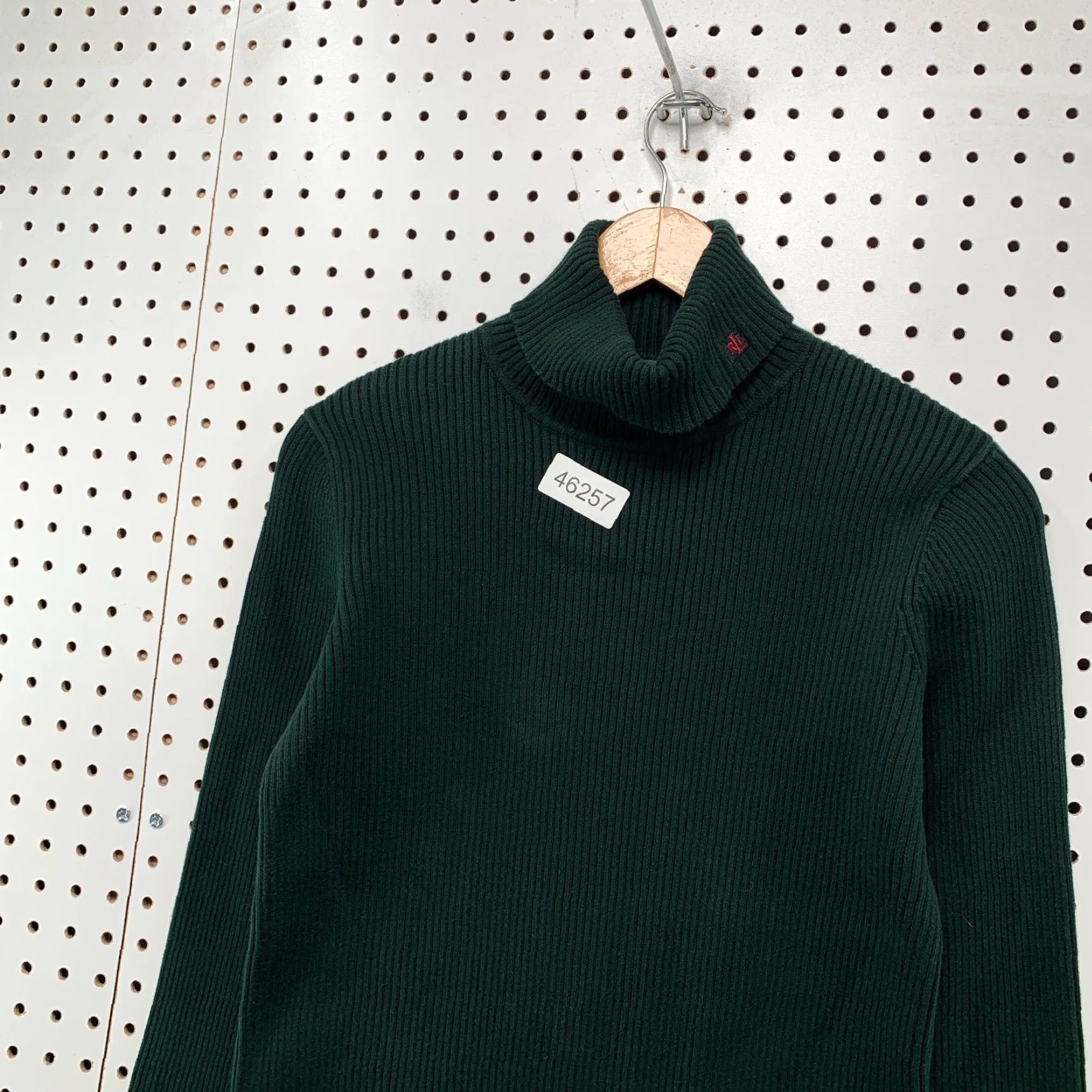 Ralph Lauren VINTAGE Lauren Ralph Lauren Sweater Womens Medium Green Rib Knit Turtleneck Made Japan Size M / US 6-8 / IT 42-44 - 6 Thumbnail