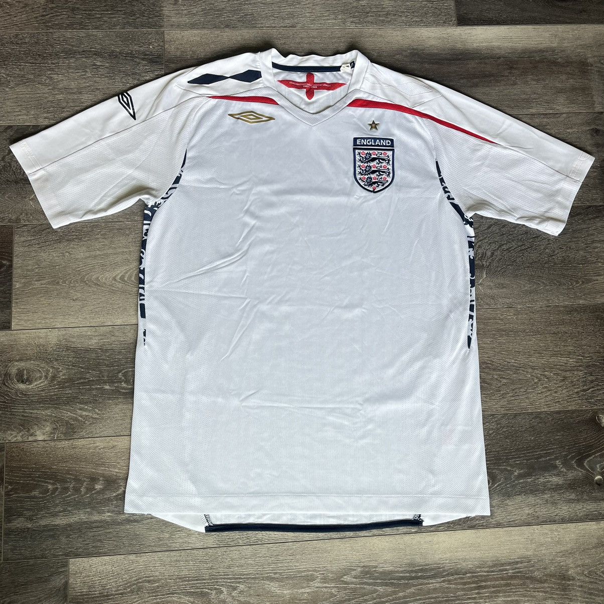 Vintage 2007-09 Umbro England National Team Home Shirt Jersey