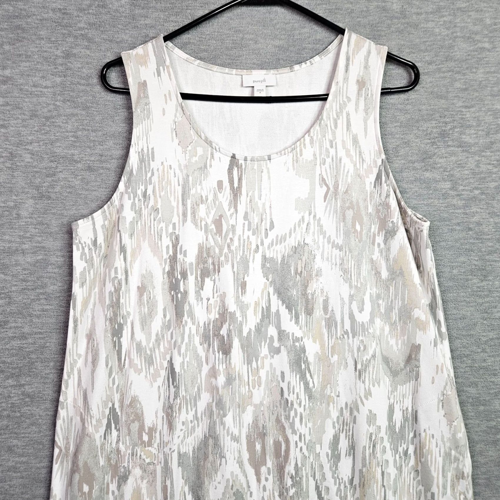 J. Jill J. Jill Pure Jill Abstract Print Sleeveless A-Line Shift Dress Multicolor Sz M Men/Women? Ladies Size M / US 6-8 / IT 42-44 - 3 Thumbnail