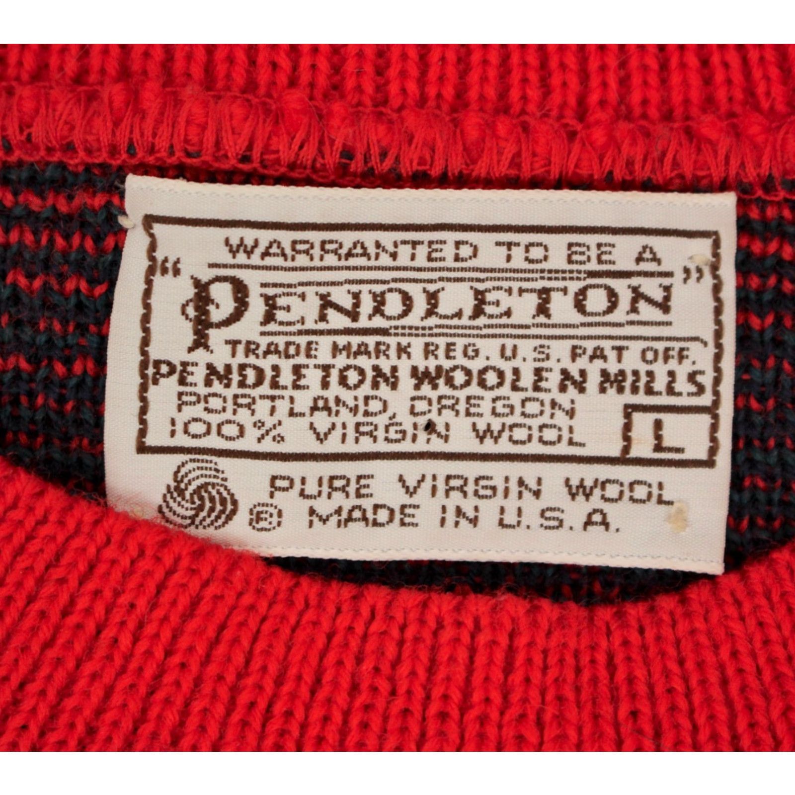 Pendleton VTG Pendleton Sweater Shirt Wool Plaid 1980s Red Navy M/L Mens Vintage Wool Pullover Sweater Size US M / EU 48-50 / 2 - 3 Thumbnail