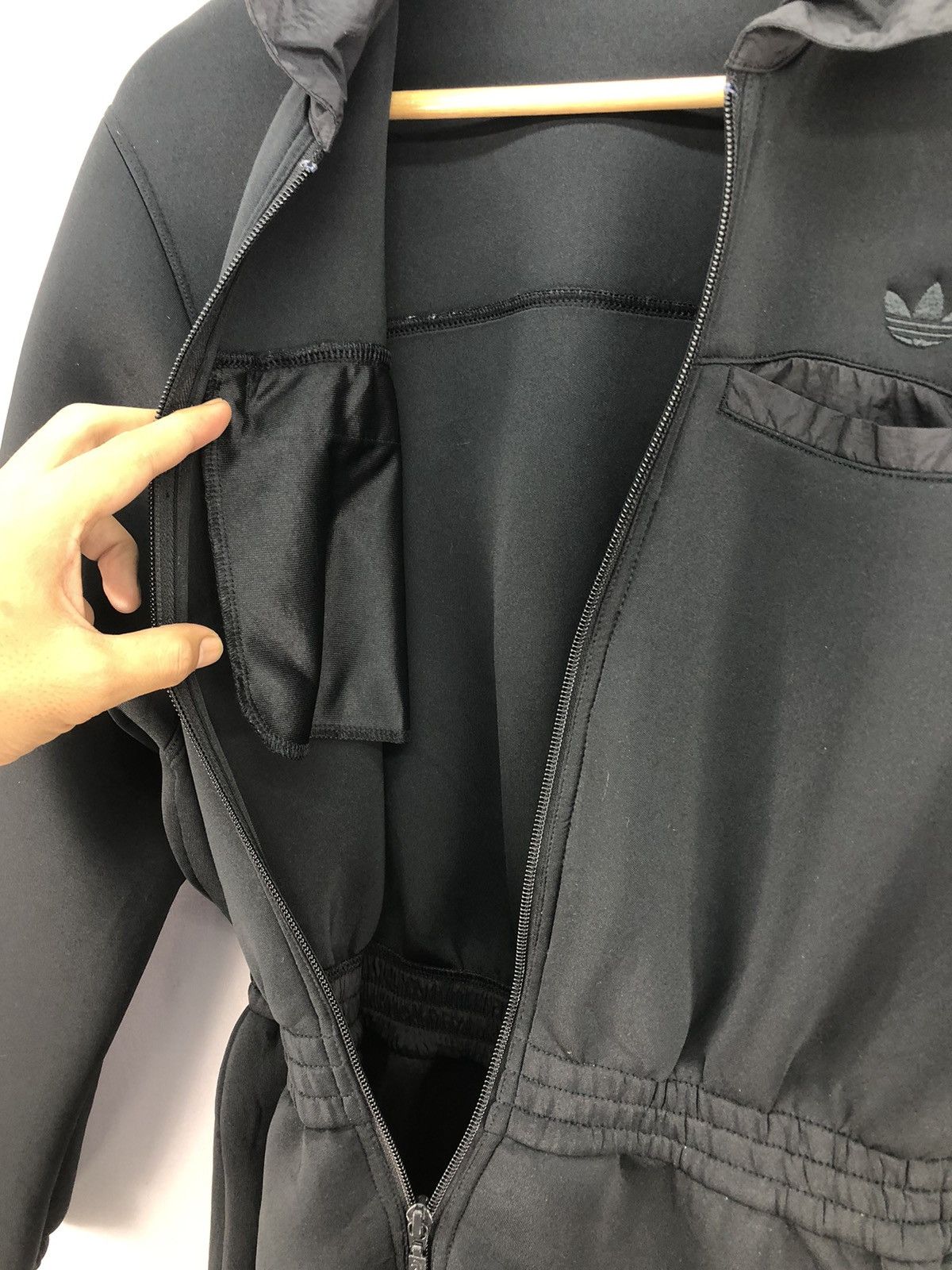Adidas Adidas All Black Overalls Jumpsuit Size US 29 - 5 Thumbnail
