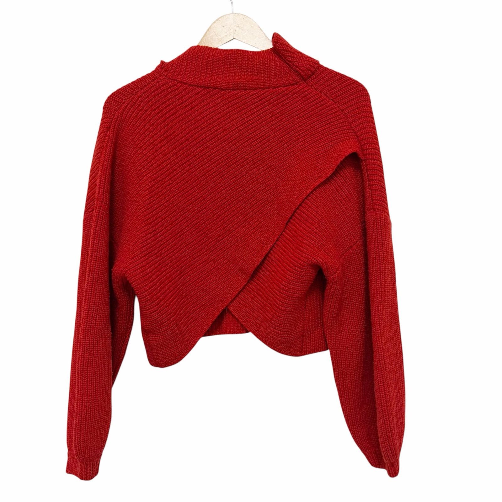 Other The Sei Red Knit Crossback Merino Wool Cashmere Sweater Sz S Size S / US 4 / IT 40 - 4 Thumbnail
