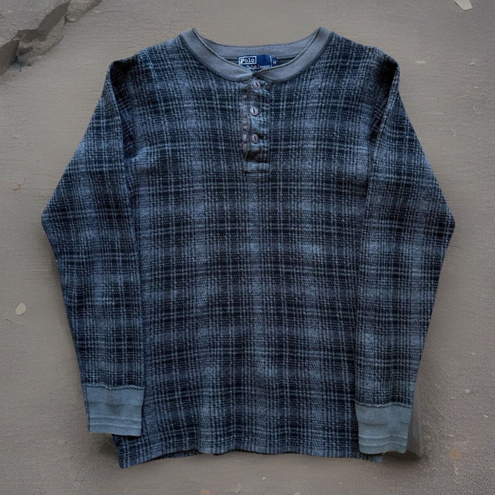 Polo Ralph Lauren Vintage Polo Ralph Lauren Henley Shirt M Wool Cotton Plaid Size US M / EU 48-50 / 2 - 1 Thumbnail