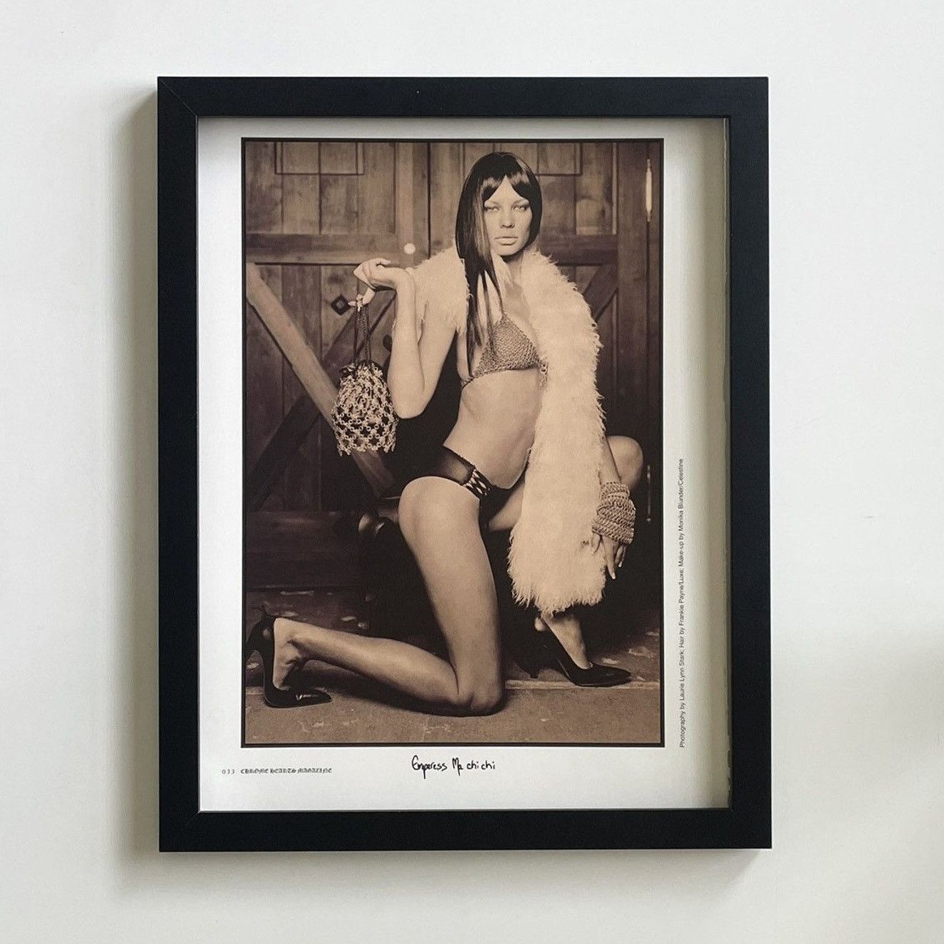 Chrome Hearts × Japanese Brand × Vintage Chrome Hearts vintage erotic photo Poster framed 11x14 Size ONE SIZE - 1 Thumbnail
