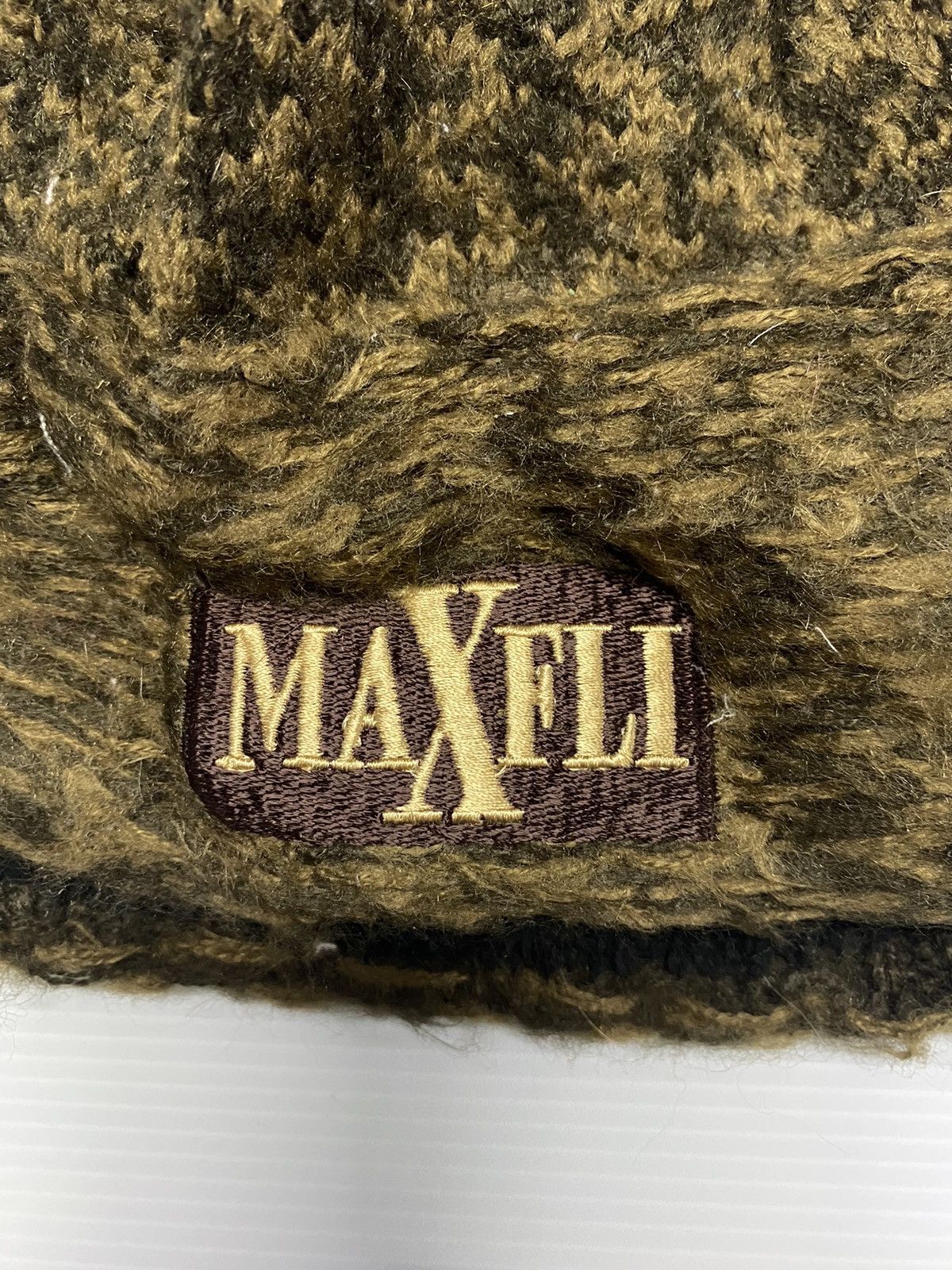 Japanese Brand Maxfli Embroidery Knitted Beanie Hat Size ONE SIZE - 2 Thumbnail