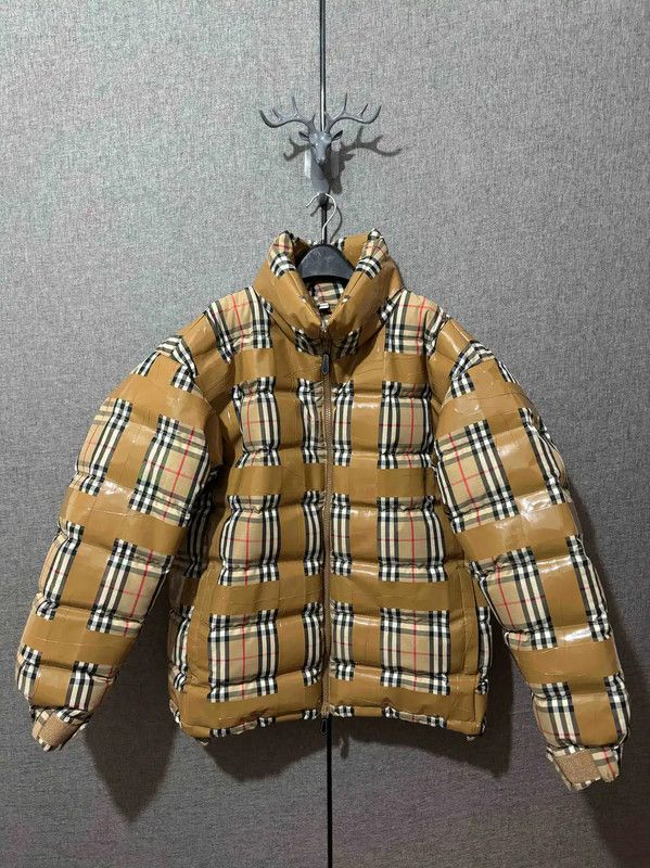 Burberry Burberry Logo Check Pattern Men's Puffer Jacket Size US M / EU 48-50 / 2 - 1 Thumbnail