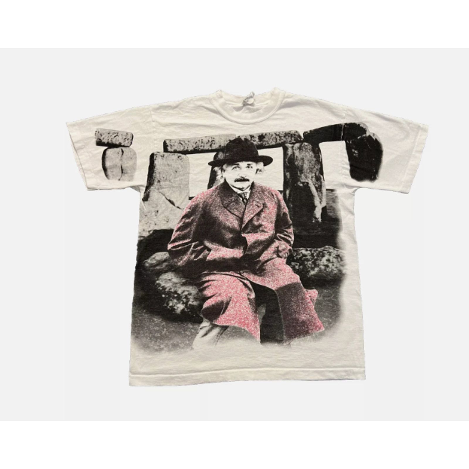 Vintage Vintage 90s Albert Einstein AOP Art Quote Large Andazia Size US L / EU 52-54 / 3 - 17 Thumbnail