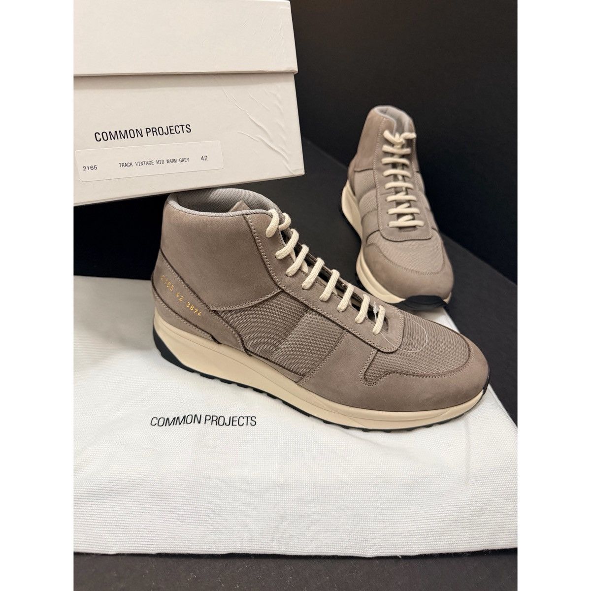 COMMON PROJECTS TRACK VINTAGE MID WARM GREY